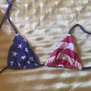 American Flag Bikini Top